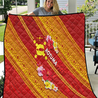 Rotuma Island Quilt Fijian Tapa with Polynesian Art and Hibiscus