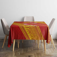 Rotuma Island Tablecloth Fijian Tapa with Polynesian Art and Hibiscus