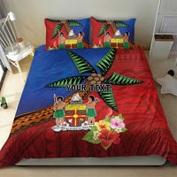 Personalised Fiji and Rotuma Together Bedding Set Fjian Masi and Pacific Pattern Mix Culture