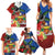 Personalised Fiji and Rotuma Together Family Matching Summer Maxi Dress and Hawaiian Shirt Fjian Masi and Pacific Pattern Mix Culture
