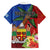 Personalised Fiji and Rotuma Together Family Matching Summer Maxi Dress and Hawaiian Shirt Fjian Masi and Pacific Pattern Mix Culture
