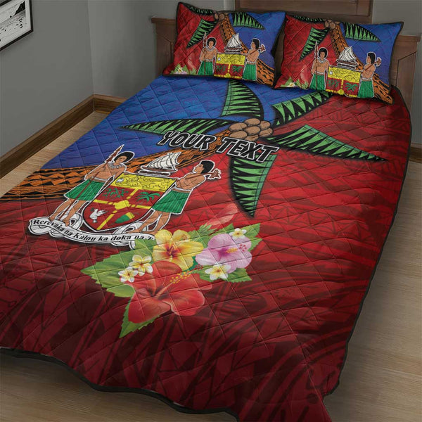 Personalised Fiji and Rotuma Together Quilt Bed Set Fjian Masi and ...