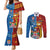 Personalised Fiji and Rotuma Together Couples Matching Mermaid Dress and Long Sleeve Button Shirt Tapa and Pacific Art Pattern with Cultural Emblems Half Style