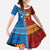 Personalised Fiji and Rotuma Together Family Matching Summer Maxi Dress and Hawaiian Shirt Tapa and Pacific Art Pattern with Cultural Emblems Half Style