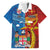 Personalised Fiji and Rotuma Together Family Matching Summer Maxi Dress and Hawaiian Shirt Tapa and Pacific Art Pattern with Cultural Emblems Half Style