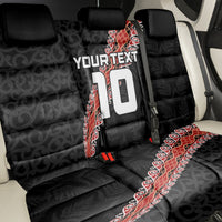Custom New Zealand Rugby Back Car Seat Cover Maori and Silver Fern Half Style