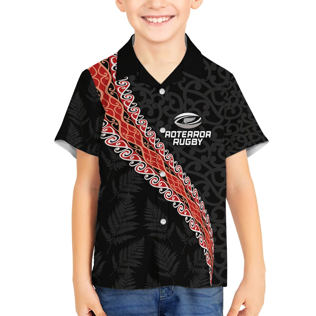 Custom New Zealand Rugby Family Matching Summer Maxi Dress and Hawaiian Shirt Maori and Silver Fern Half Style