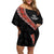 Custom New Zealand Rugby Off Shoulder Short Dress Maori and Silver Fern Half Style