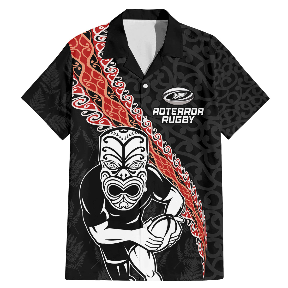 New Zealand Maori Warrior Rugby Family Matching Mermaid Dress and Hawaiian Shirt Maori and Silver Fern Half Style