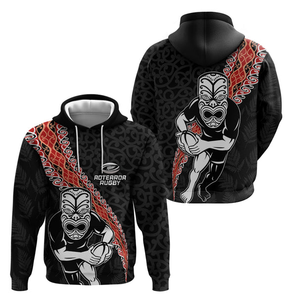 New Zealand Custom Personalised Sherpa Hoodie Maori Silver Fern Flag Vibes
