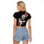 New Zealand Maori Warrior Rugby Raglan Cropped T Shirt Maori and Silver Fern Half Style