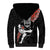 New Zealand Maori Warrior Rugby Sherpa Hoodie Maori and Silver Fern Half Style