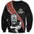 New Zealand Maori Warrior Rugby Sweatshirt Maori and Silver Fern Half Style