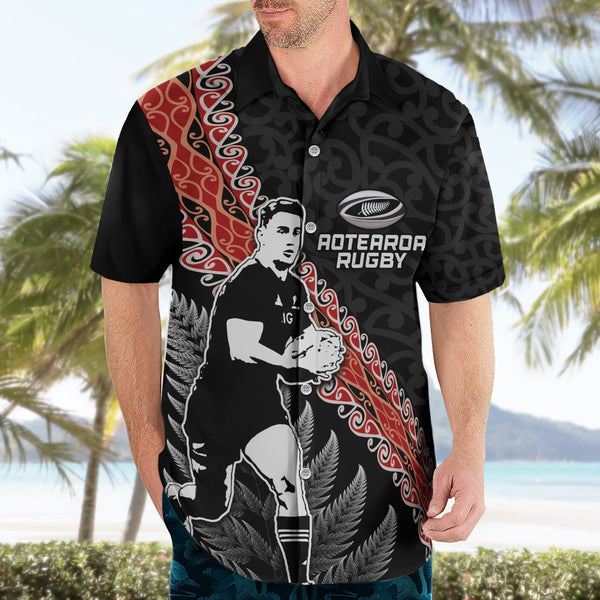 Australia Rugby Mix New Zealands Rugby Hawaiian Shirt Wallabies Versus Silver Fern Sporty Basic LT7