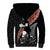 New Zealand Maori Rugby Player Sherpa Hoodie Maori and Silver Fern Half Style