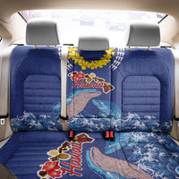 Hawaiian Sea Animals Back Car Seat Cover Whales Shark and Turtle Guardians with Tribal Pattern LT03 - Polynesian Pride