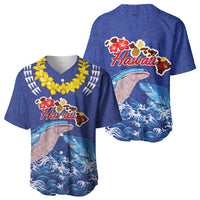 Hawaiian Sea Animals Baseball Jersey Whales Shark and Turtle Guardians with Tribal Pattern LT03 - Polynesian Pride