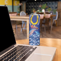 Hawaiian Sea Animals Skinny Tumbler Whales Shark and Turtle Guardians with Tribal Pattern LT03 - Polynesian Pride