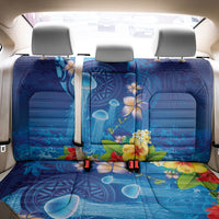 Fiji Jellyfish Back Car Seat Cover Tapa Patterns and Hibiscus Sea Vibe LT03 - Polynesian Pride