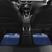 New Zealand Merry Christmas Car Mats Maori Tribal Pattern with Xmas Tui Bird