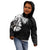 Hawaiian and Japanese Together Kid Hoodie Japanese Koi Fish Tattoo and Kakau Pattern Black Color