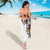 Hawaiian and Japanese Together Sarong Colorful Traditional Japanese Tattoo and Kakau Pattern White Color