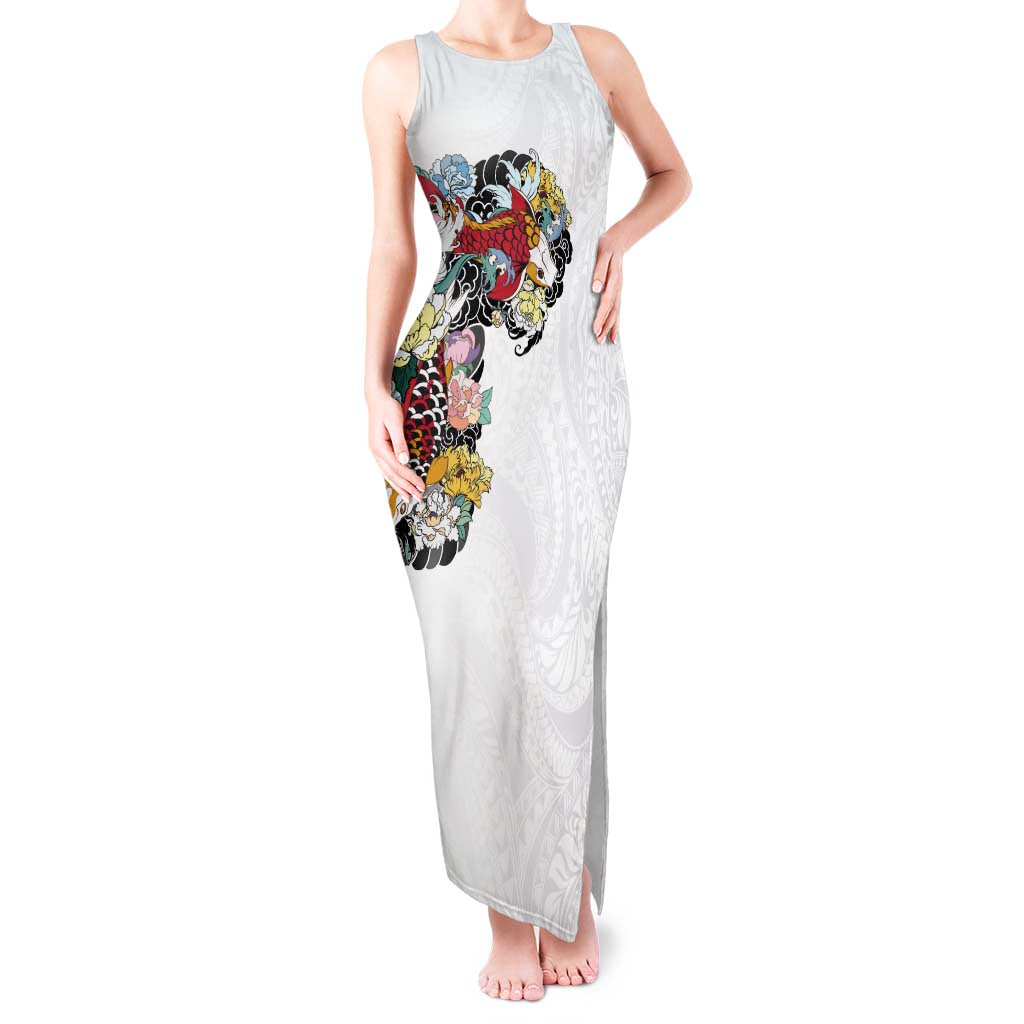 chinese dress ladies Nori White Satin Roma Print Maxi Dress main image 0