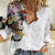 Hawaiian and Japanese Together Women Casual Shirt Colorful Traditional Japanese Tattoo and Kakau Pattern White Color