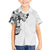 Hawaiian and Japanese Together Kid Hawaiian Shirt Japanese Koi Fish Tattoo and Kakau Pattern White Color