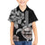 Hawaiian and Japanese Together Kid Hawaiian Shirt Japanese Culture and Turtle Kakau Tattoo Black Color