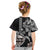 Hawaiian and Japanese Together Kid T Shirt Japanese Culture and Turtle Kakau Tattoo Black Color