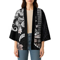 Hawaiian and Japanese Together Kimono Japanese Culture and Turtle Kakau Tattoo Black Color - Polynesian Pride