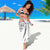 Hawaiian and Japanese Together Sarong Japanese Culture and Turtle Kakau Tattoo White Color
