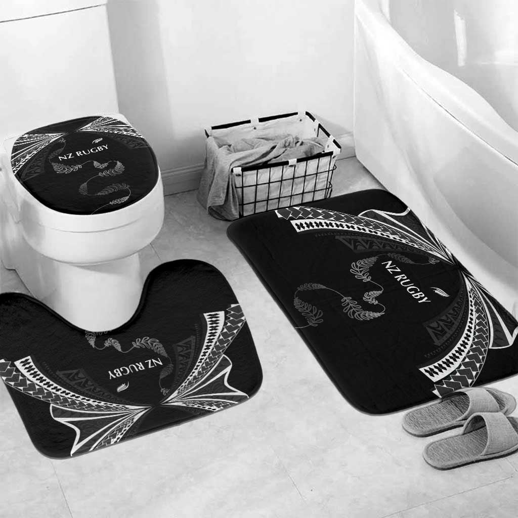 New Zealand Rugby Bathroom Set Aotearoa Armour Blacks Silver Ferns - Polynesian Pride