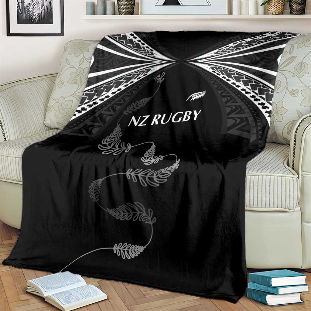 New Zealand Rugby Blanket Aotearoa Armour Blacks Silver Ferns - Polynesian Pride