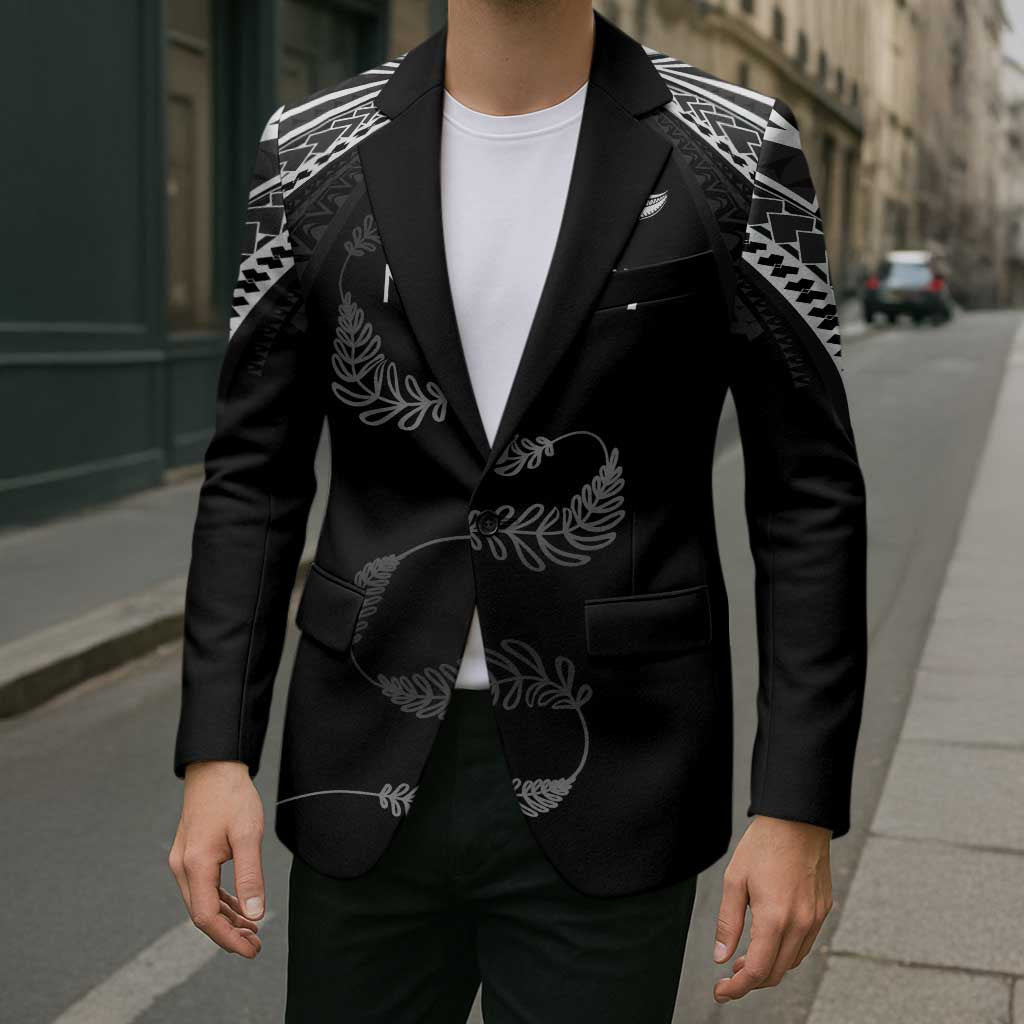 New Zealand Rugby Custom Blazer Aotearoa Armour Blacks Silver Ferns - Polynesian Pride