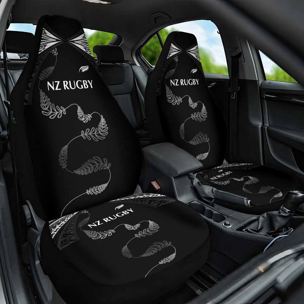 New Zealand Rugby Car Seat Cover Aotearoa Armour Blacks Silver Ferns - Polynesian Pride