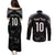 New Zealand Rugby Custom Couples Matching Puletasi and Long Sleeve Button Shirt Aotearoa Armour Blacks Silver Ferns - Polynesian Pride