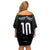 New Zealand Rugby Custom Family Matching Off Shoulder Short Dress and Hawaiian Shirt Aotearoa Armour Blacks Silver Ferns - Polynesian Pride