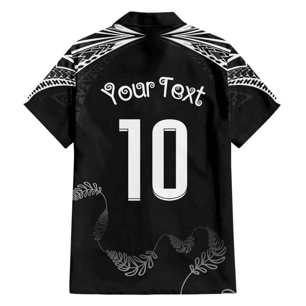 New Zealand Rugby Custom Family Matching Short Sleeve Bodycon Dress and Hawaiian Shirt Aotearoa Armour Blacks Silver Ferns - Polynesian Pride