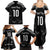 New Zealand Rugby Custom Family Matching Summer Maxi Dress and Hawaiian Shirt Aotearoa Armour Blacks Silver Ferns - Polynesian Pride
