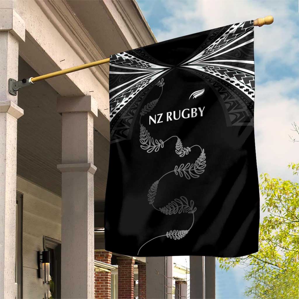New Zealand Rugby Garden Flag Aotearoa Armour Blacks Silver Ferns - Polynesian Pride