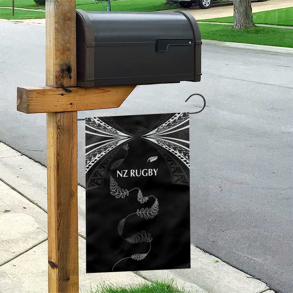 New Zealand Rugby Garden Flag Aotearoa Armour Blacks Silver Ferns - Polynesian Pride