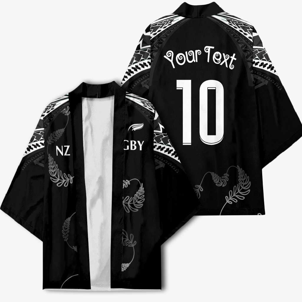 New Zealand Rugby Custom Kimono Aotearoa Armour Blacks Silver Ferns - Polynesian Pride