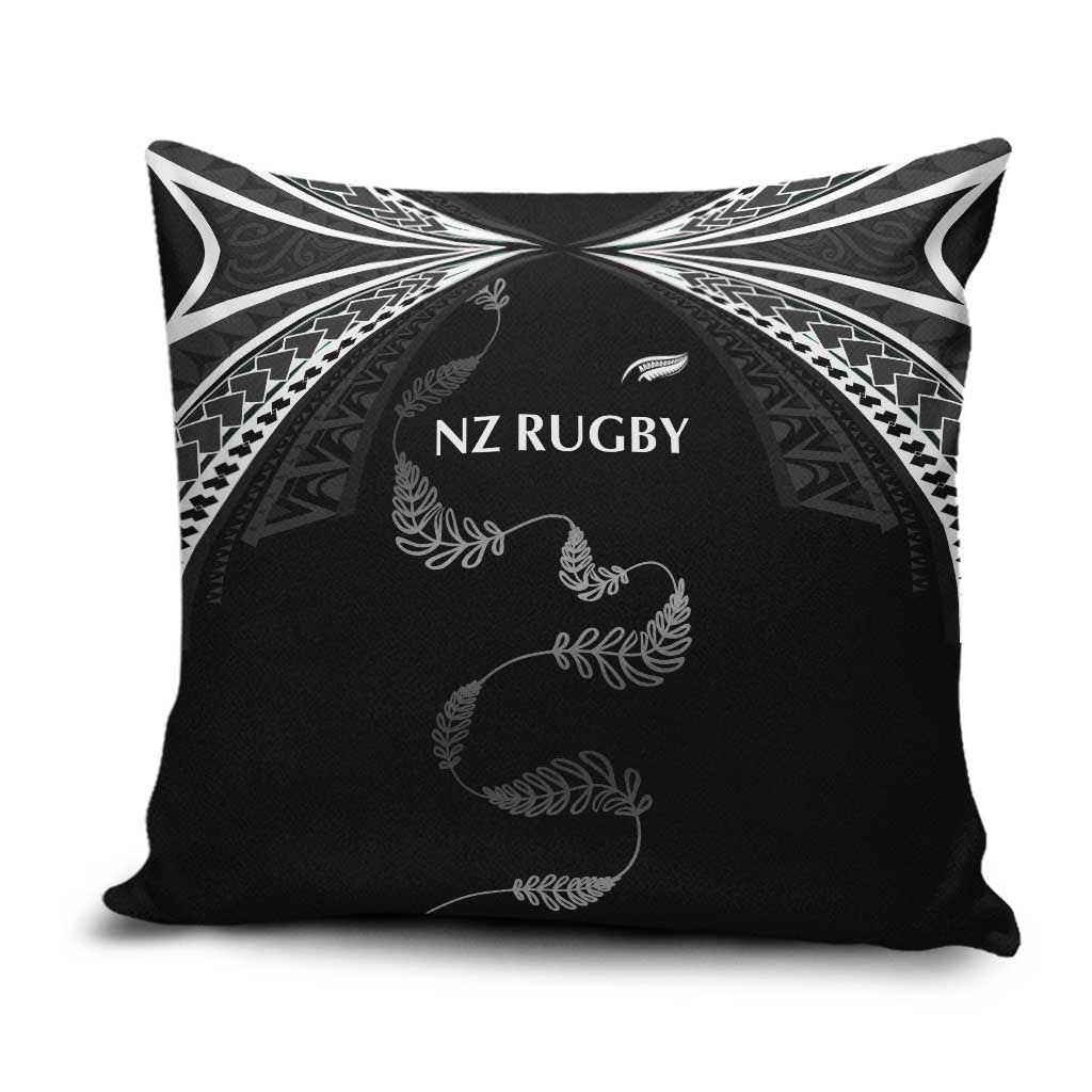 New Zealand Rugby Pillow Cover Aotearoa Armour Blacks Silver Ferns - Polynesian Pride
