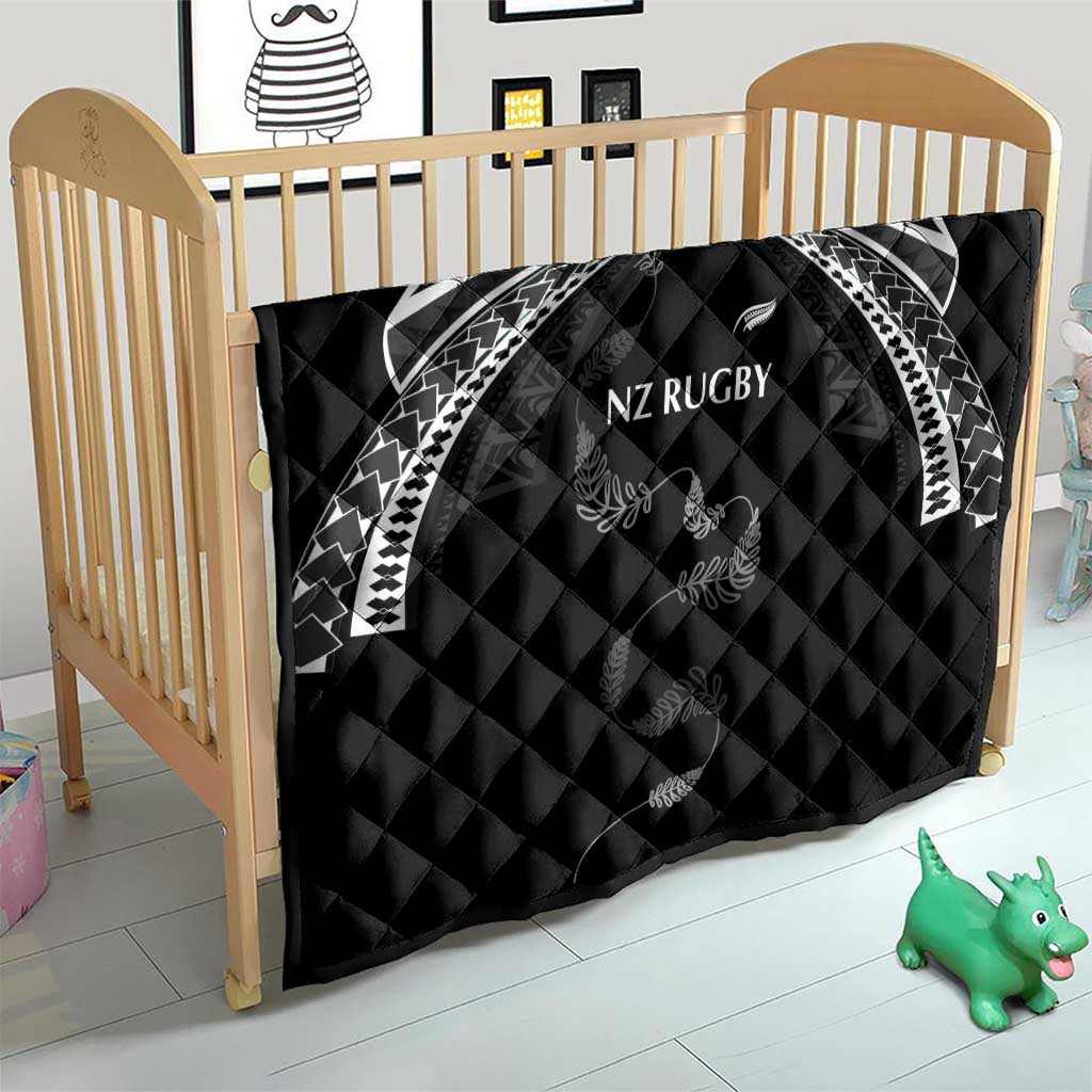 New Zealand Rugby Quilt Aotearoa Armour Blacks Silver Ferns - Polynesian Pride