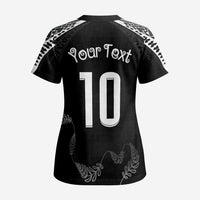 New Zealand Rugby Custom Scrub Top Aotearoa Armour Blacks Silver Ferns - Polynesian Pride