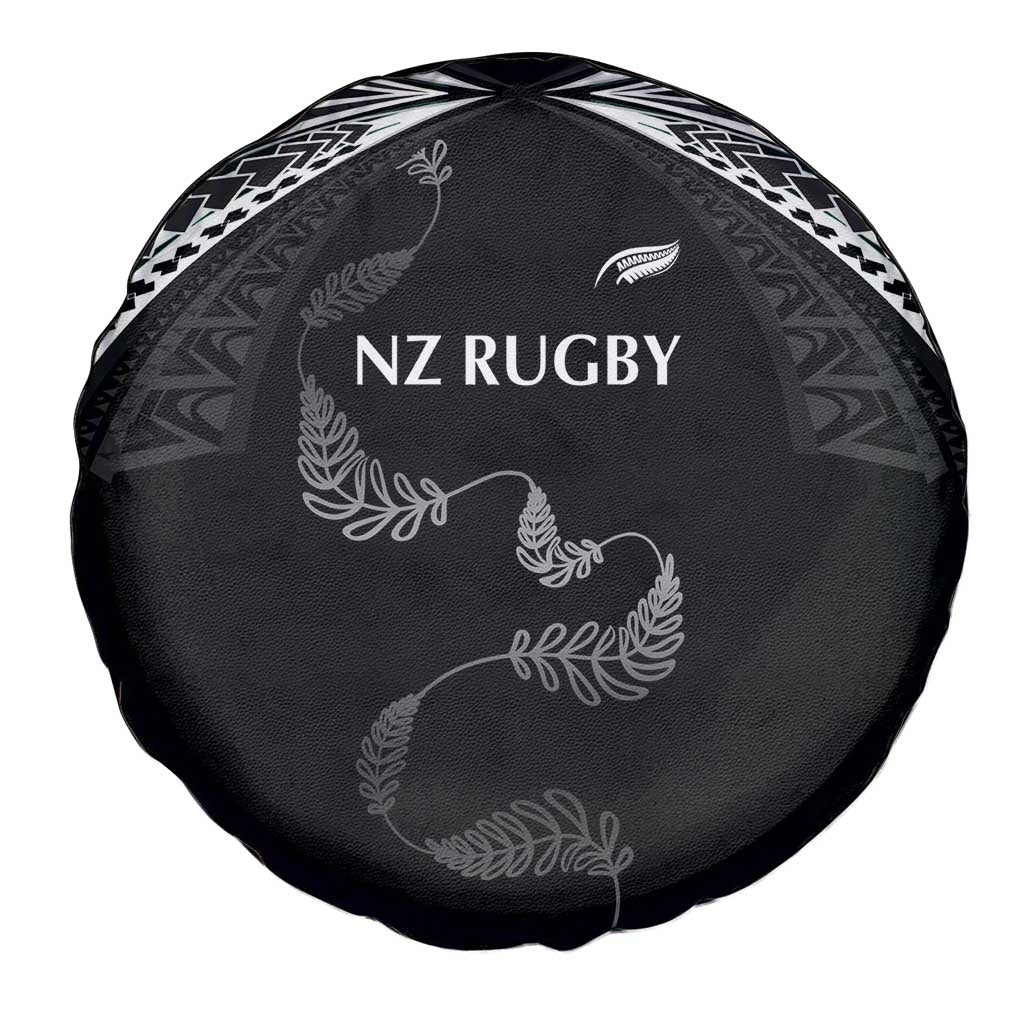 New Zealand Rugby Spare Tire Cover Aotearoa Armour Blacks Silver Ferns - Polynesian Pride