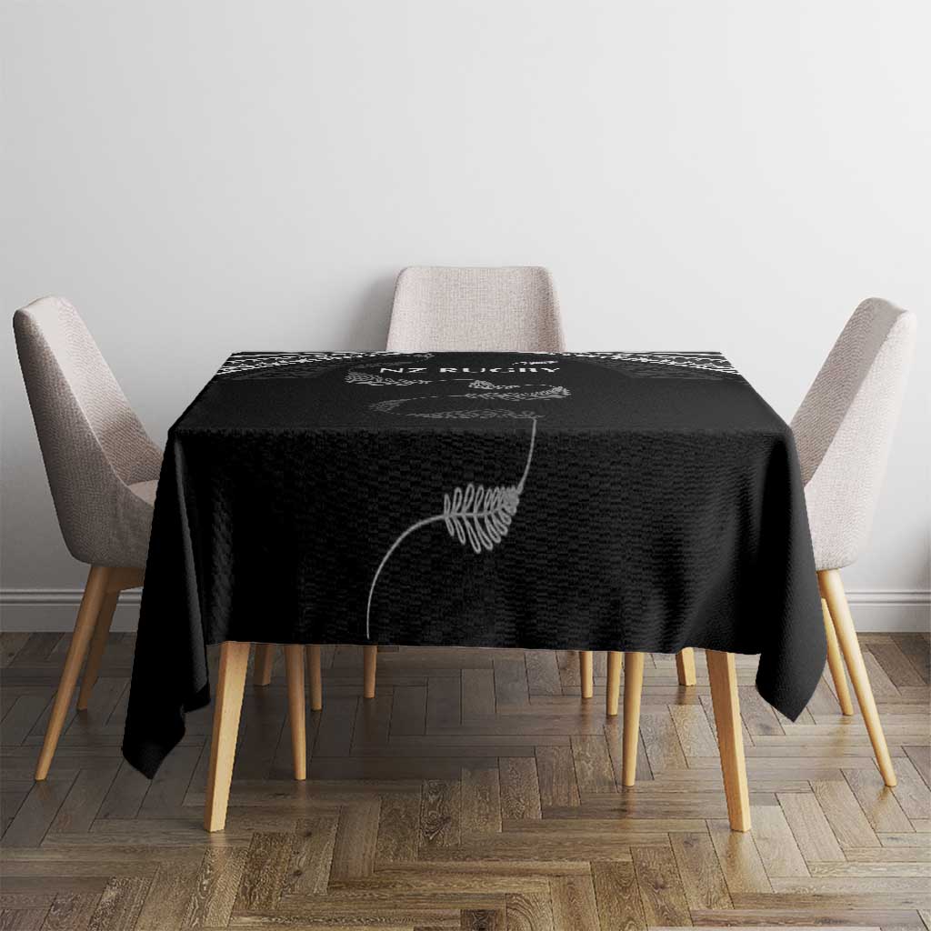 New Zealand Rugby Tablecloth Aotearoa Armour Blacks Silver Ferns - Polynesian Pride