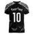 New Zealand Rugby Custom Women V-Neck T-Shirt Aotearoa Armour Blacks Silver Ferns - Polynesian Pride